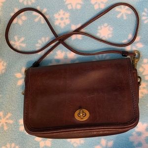Vintage Coach Leather Crossbody Bag